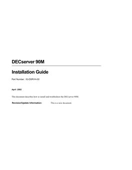 Decserver 90M Installation Guide