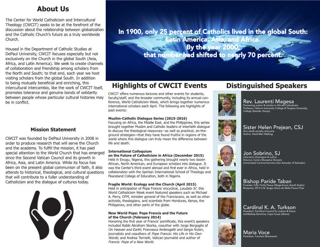Highlights of CWCIT Events Distinguished Speakers About Us
