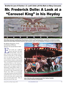 Mr. Frederick Dolle: a Look at a “Carousel King” in His Heyday