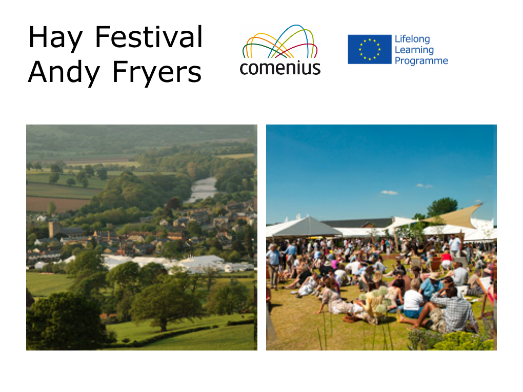 Hay Festival Andy Fryers