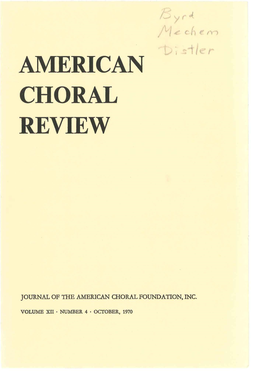 American Choral Review