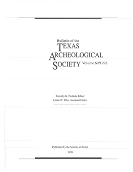 CHEOLOGICAL QCIETY Volume 69/1998