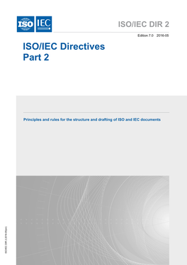 ISO/IEC Directives, Part 2:2016
