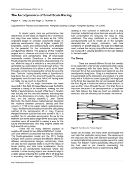 The Aerodynamics of Small Scale Racing