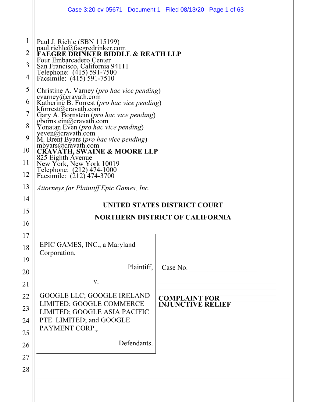 Case 3:20-Cv-05671 Document 1 Filed 08/13/20 Page 1 of 63