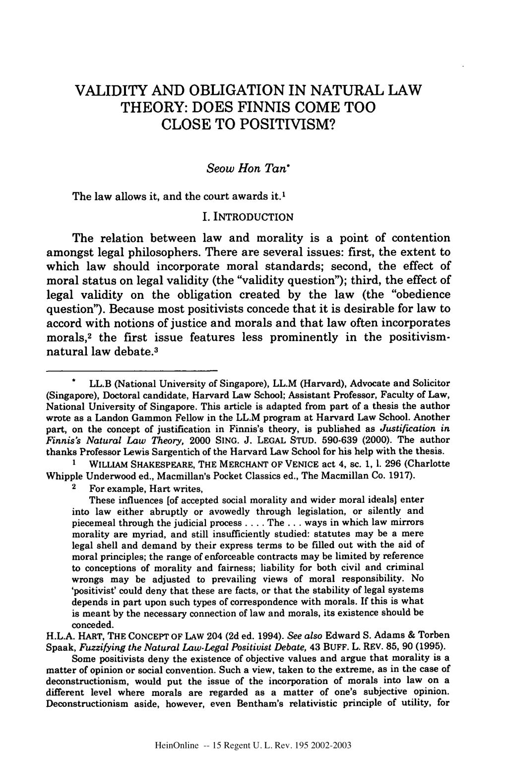 Validity and Obligation in Natural Law Theory: Does Finnis Come Too Close to Positivism?