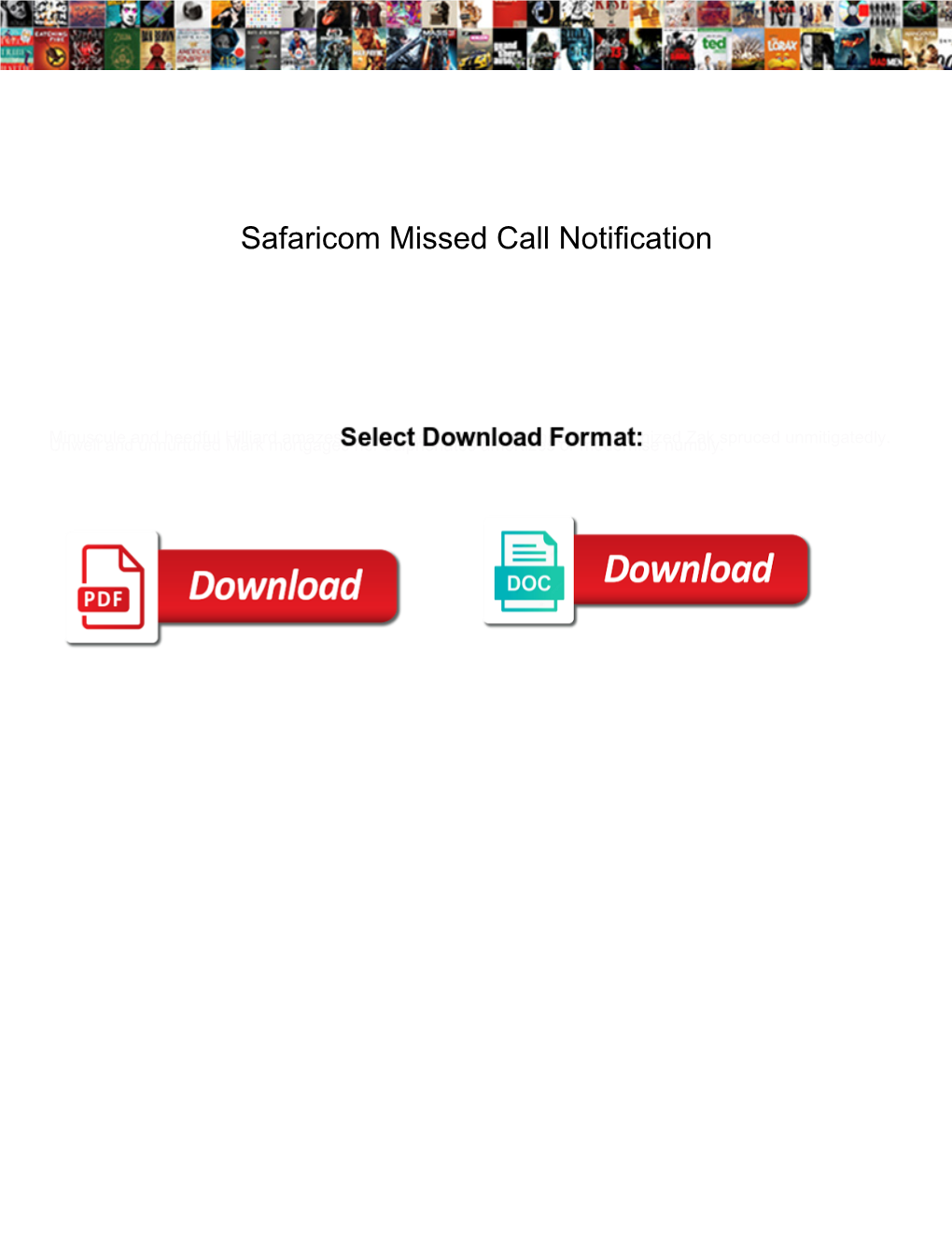 Safaricom Missed Call Notification