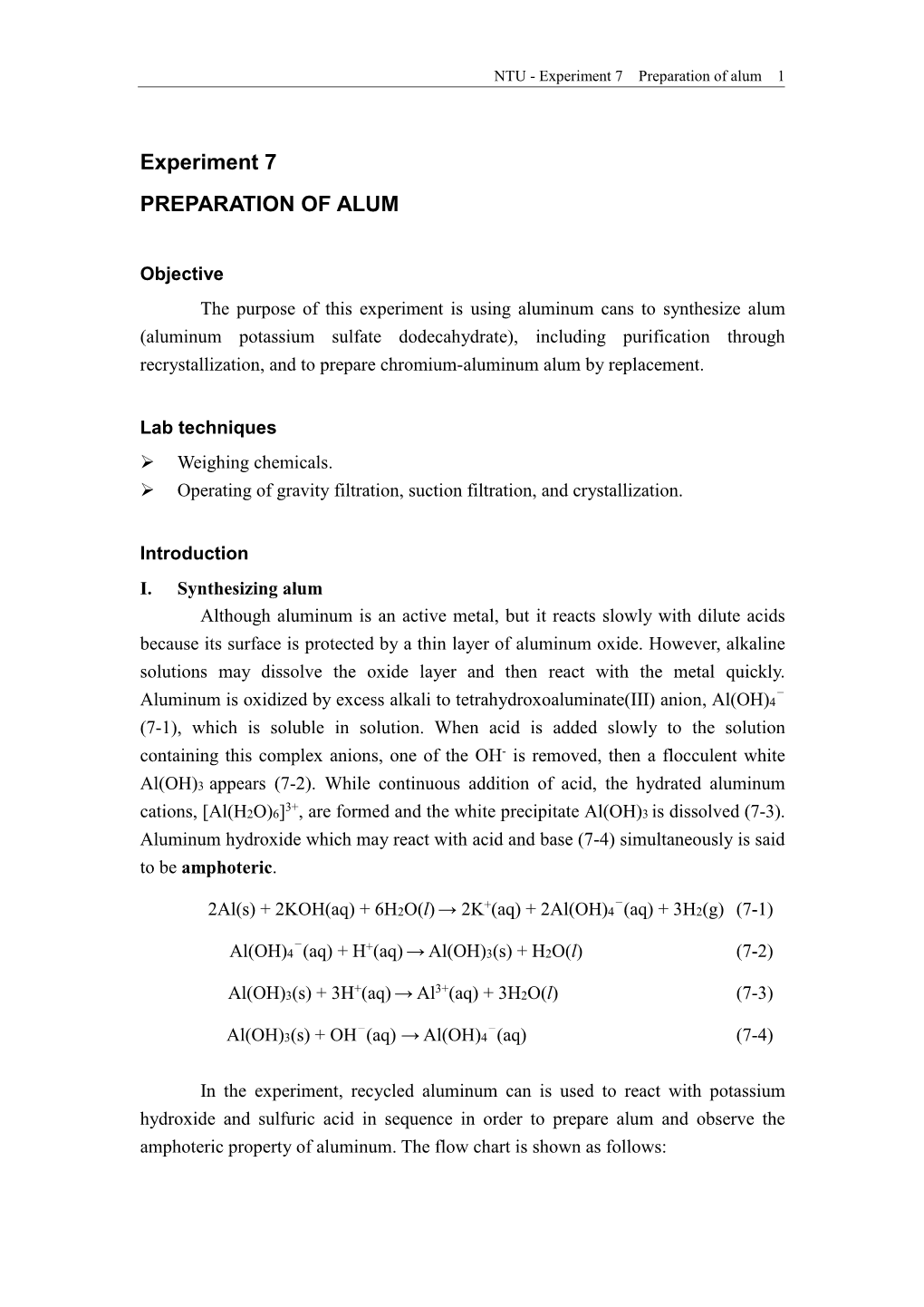 Preparation of Alum 1