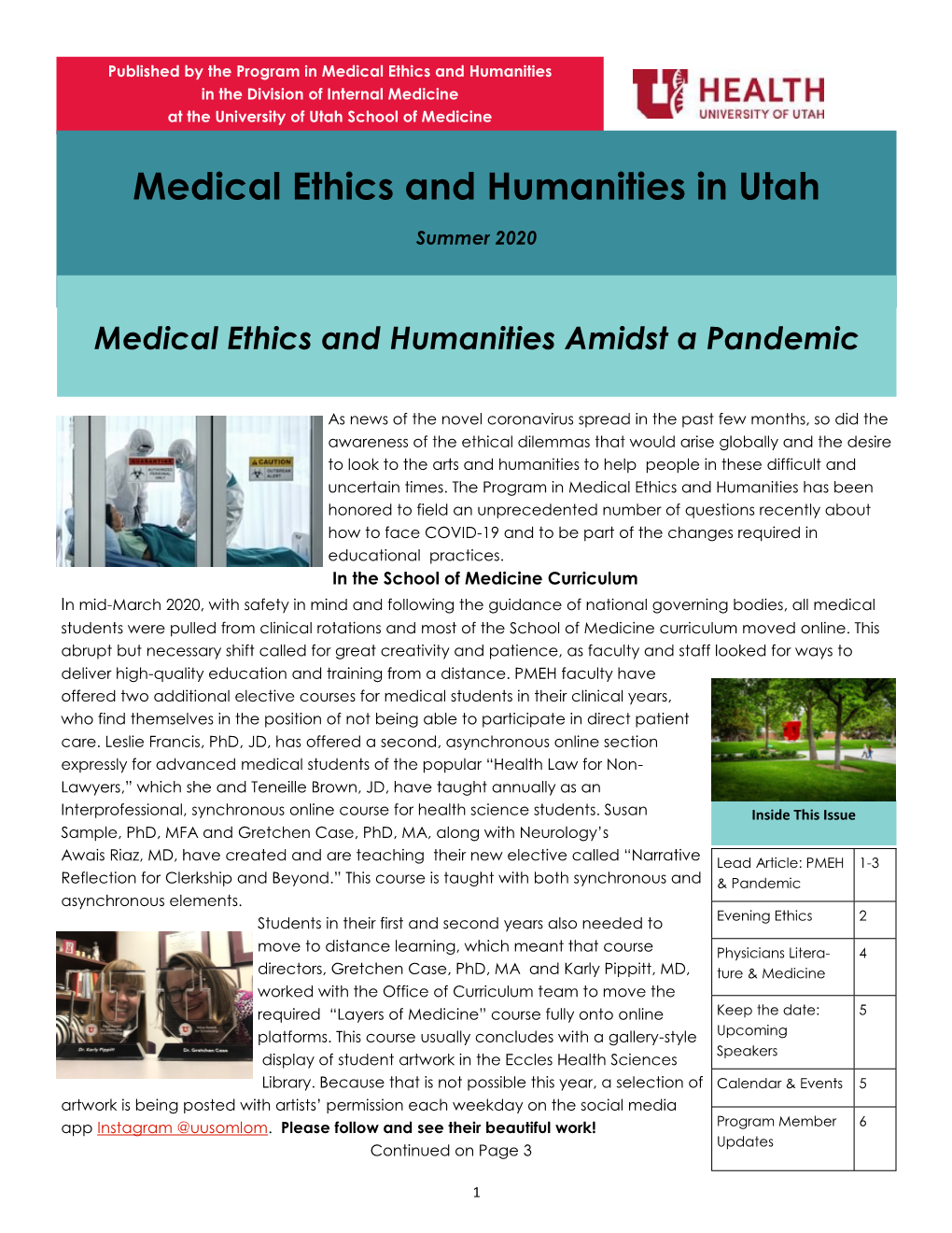 Medical Ethics and Humanities in Utah