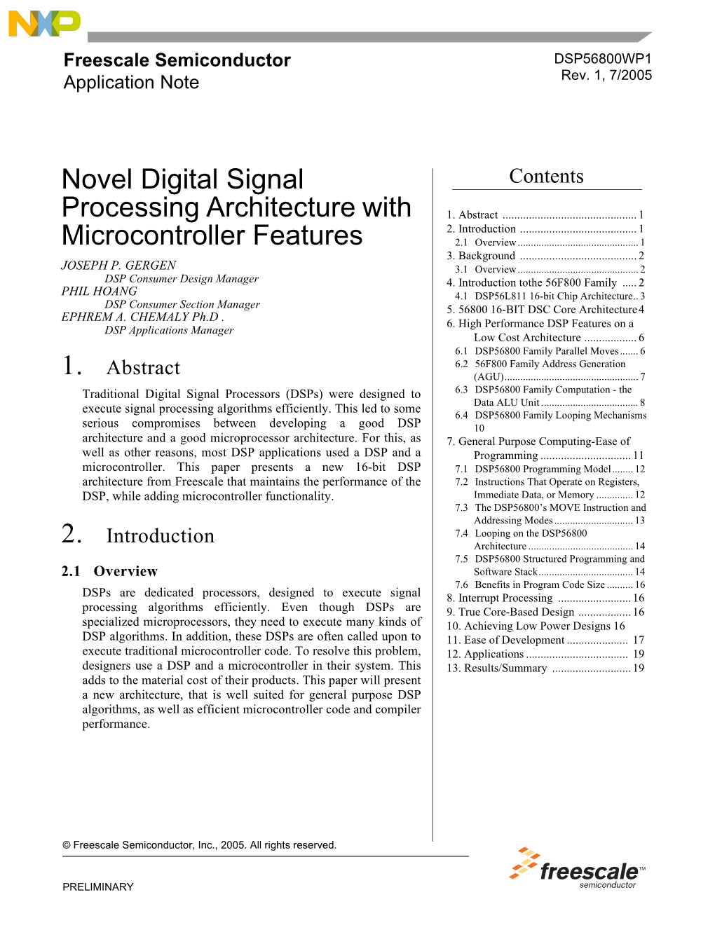 Novel Digital Signal Processing Architecture with Microcontroller