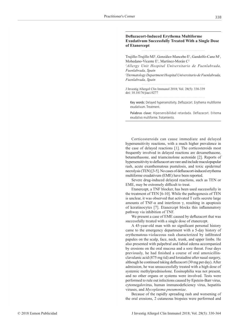 Deflazacort-Induced Erythema Multiforme Exudativum Successfully