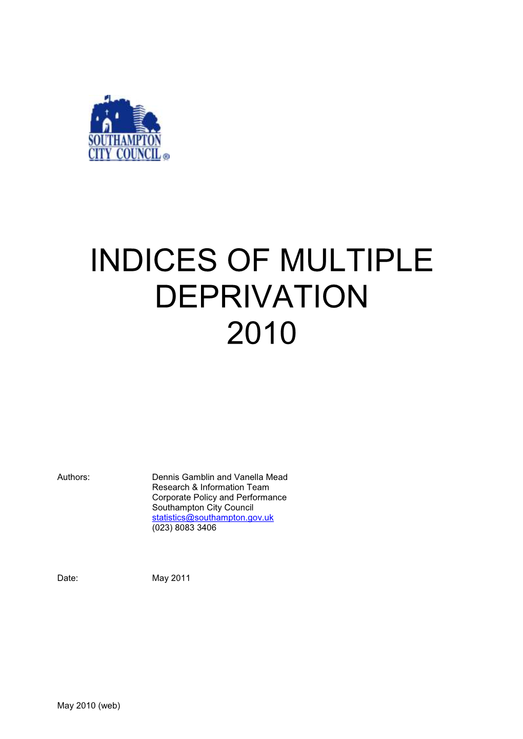 Indices of Multiple Deprivation 2010