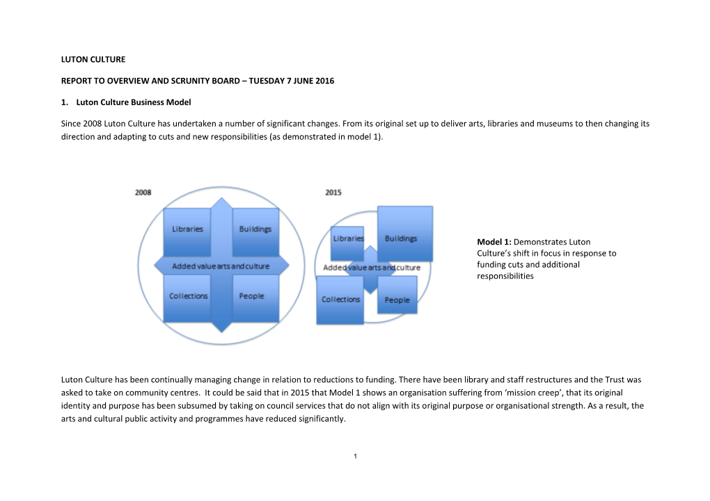Luton Culture Report to Overview and Scrunity Board