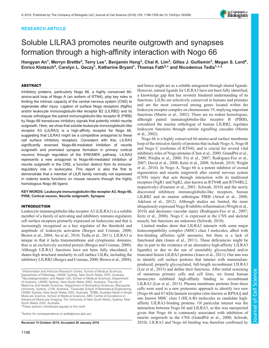 Soluble LILRA3 Promotes Neurite Outgrowth and Synapses Formation