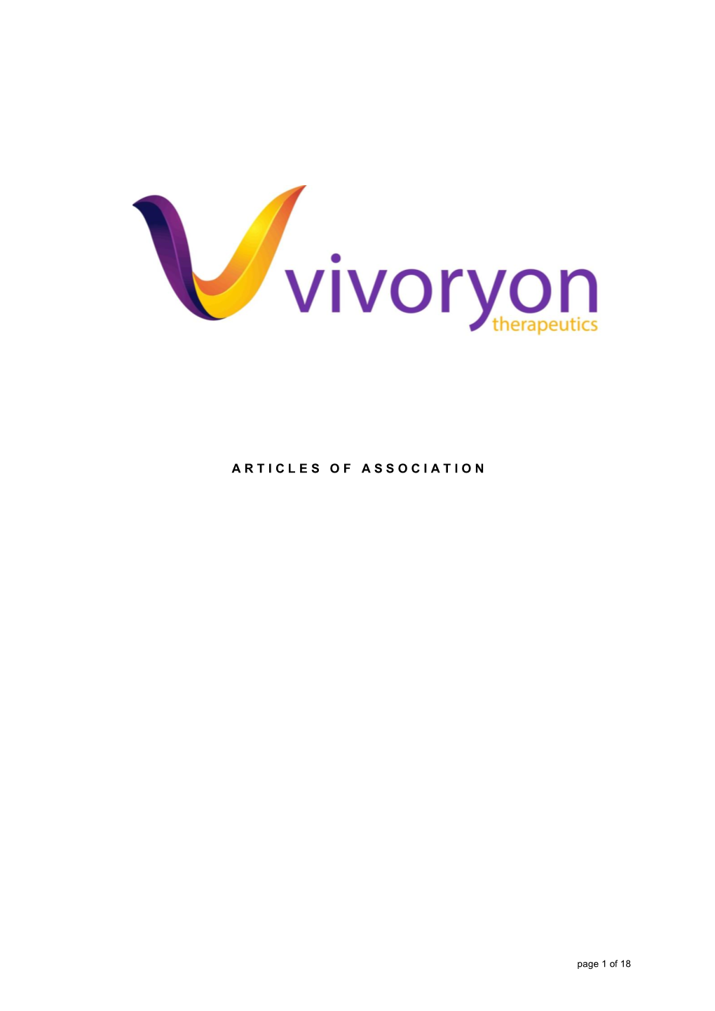 Articles of Association, the Following Terms Shall Have the Following Meanings: “Board” Means the Board of Directors of the Company