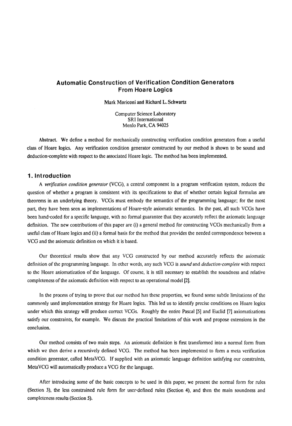 Automatic Construction of Verification Condition Generators from Hoare Logics