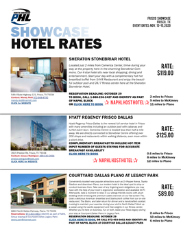 Showcase Hotel Rates