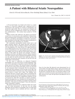 A Patient with Bilateral Sciatic Neuropathies