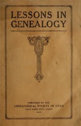 Lessons in Genealogy