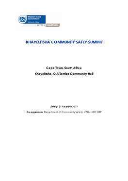Community Safety Summit Reports