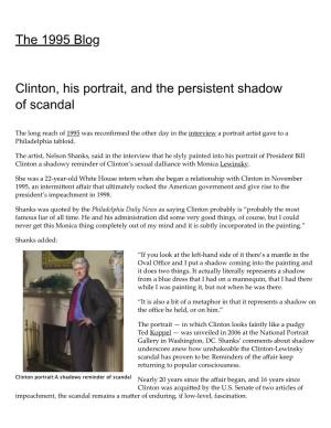 The 1995 Blog Clinton, His Portrait, and the Persistent Shadow of Scandal