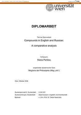 Compounds in English and Russian