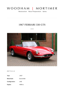 1967 Ferrari 330 Gts