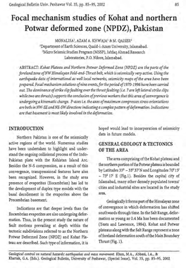Geological Bulletin Univ. Peshawar Vol. 35, Pp. 85-95,2002 85