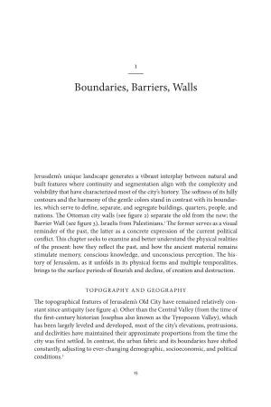 Boundaries, Barriers, Walls