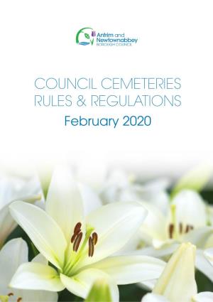Council Cemeteries Rules & Regulations