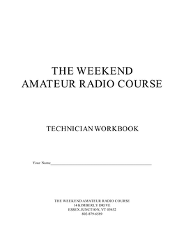 The Weekend Amateur Radio Course