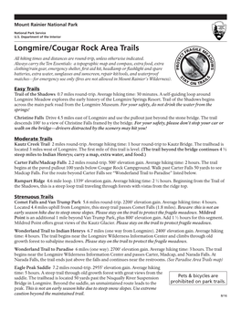 Longmire Area Trails 5935' Park