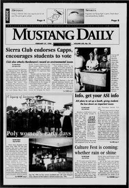 Mustang Daily, February 27, 1998
