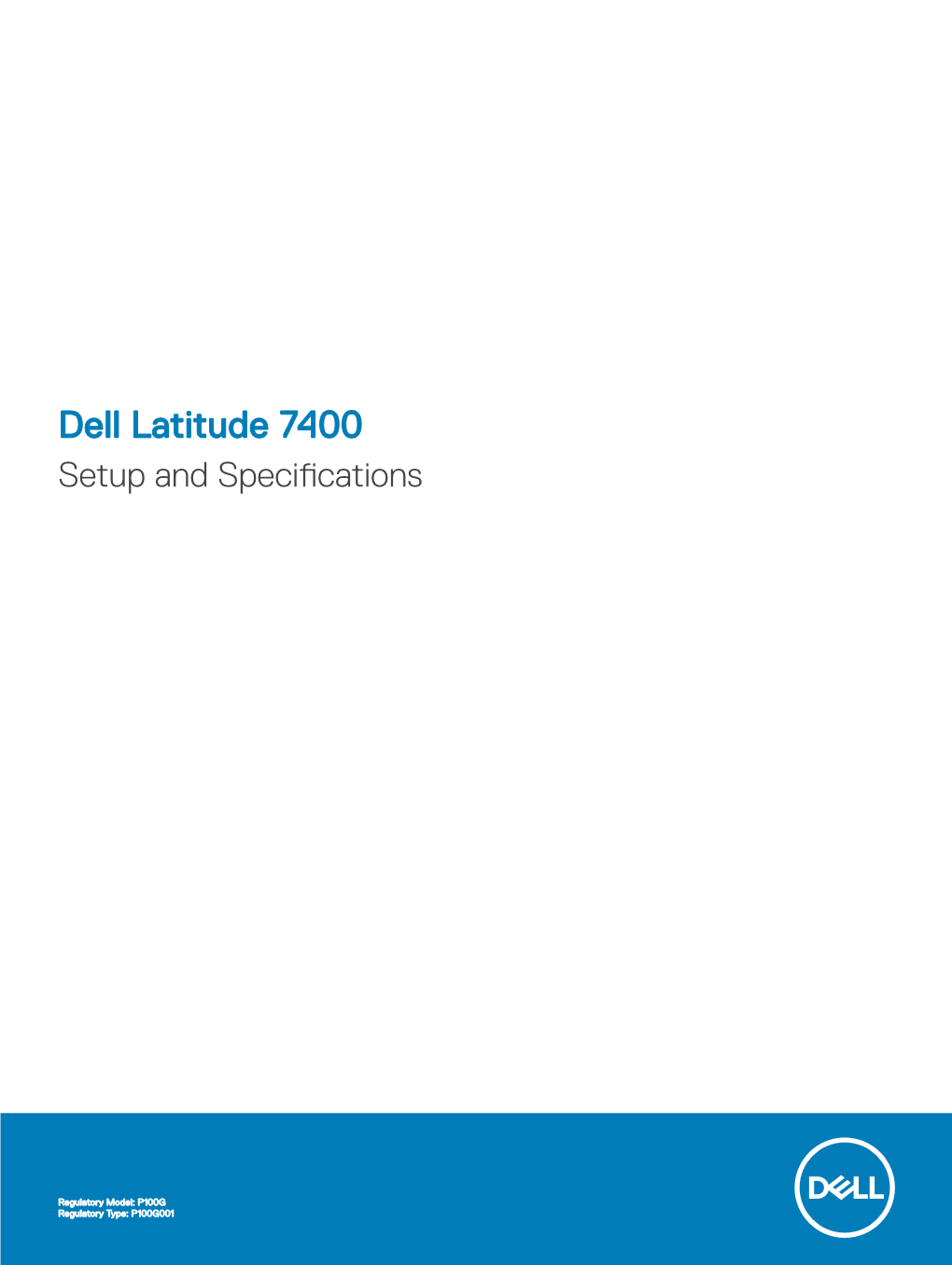 Dell Latitude 7400 Setup and Specifications