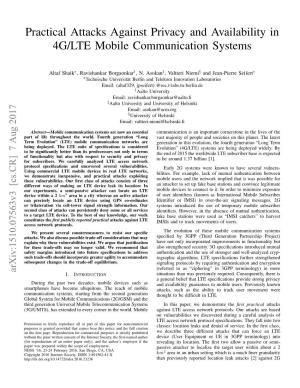 Practical Attacks Against Privacy and Availability in 4G/LTE Mobile Communication Systems