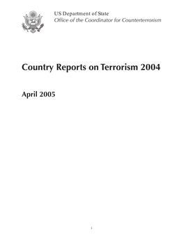 Country Report on Terrorism 2004