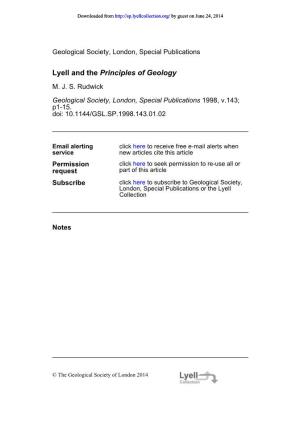 Principles of Geology Lyell And
