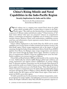 China's Rising Missile and Naval Capabilities in the Indo-Pacific