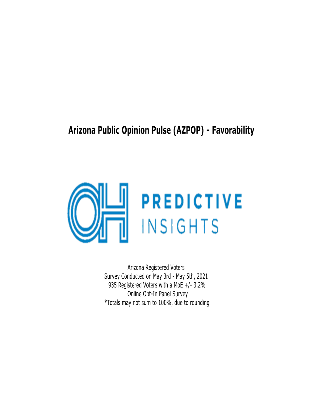 Arizona Public Opinion Pulse (AZPOP) - Favorability