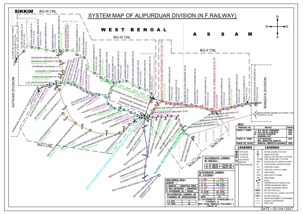 System Map of Alipurduar Division (N.F.Railway) - DocsLib