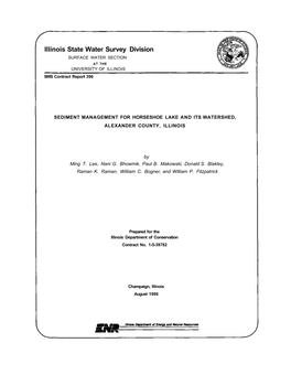 Sediment Management for Horseshoe Lake and Its Watershed, Alexander County, Illinois