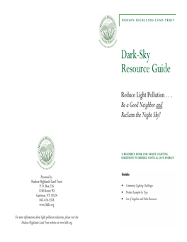 Dark-Sky Lighting Resource Guide