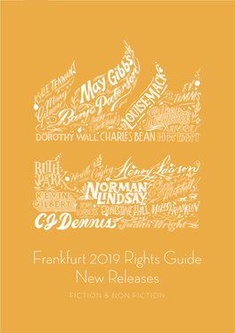 Frankfurt 2019 Rights Guide New Releases FICTION & NON-FICTION CONTENTS