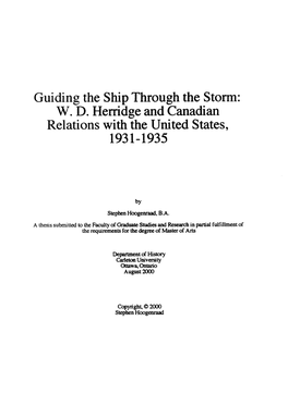 Herridge and Canadian Relations with the United States