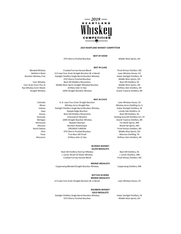 OYO Sherry-Finished Bourbon Middle West Spirits, OH Blended Whiskey Crooked Furrow Harvest Blend Proof Artisan Distillers, ND Bo