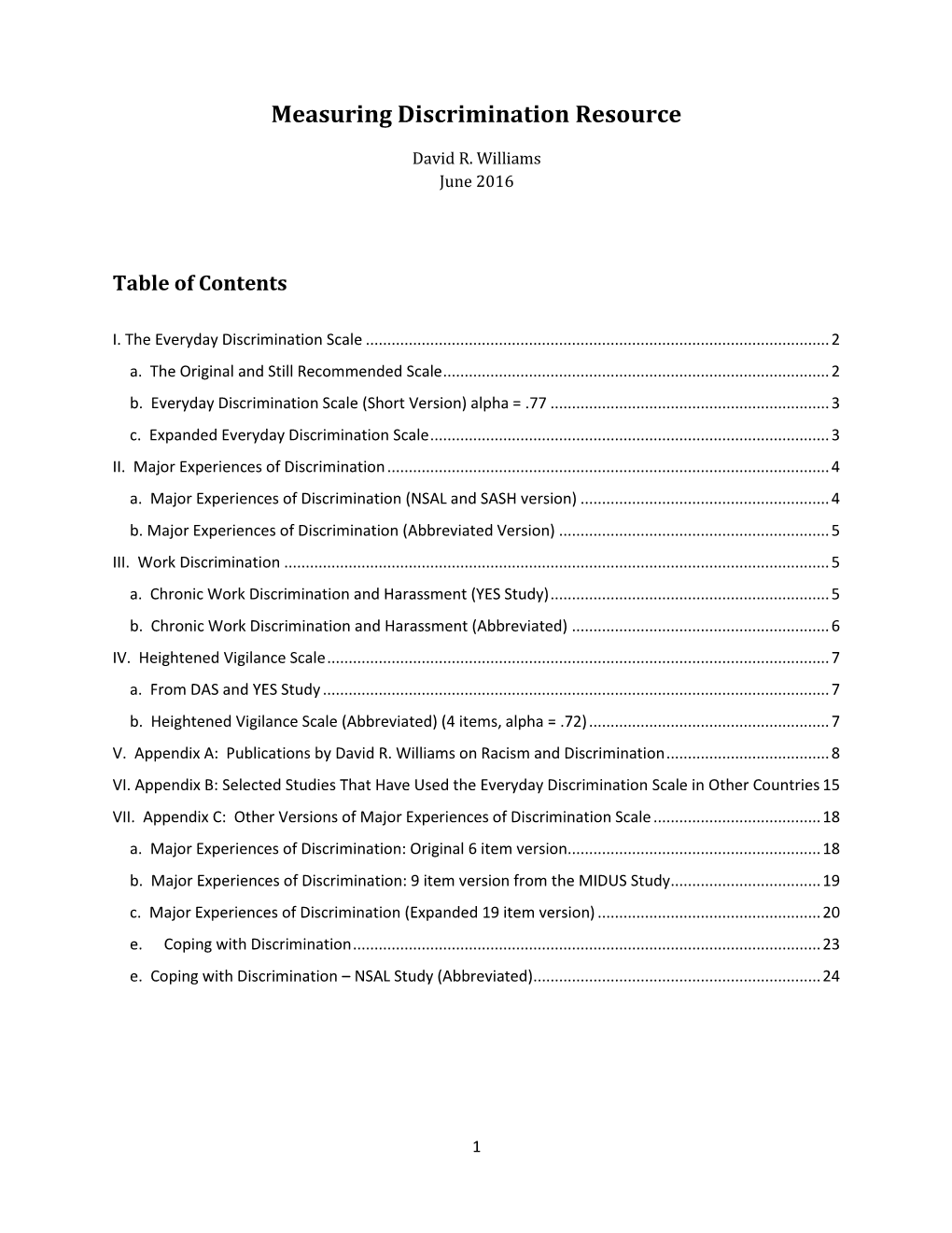 Measuring Discrimination Resource