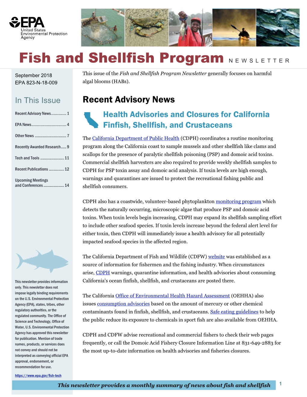 Fish and Shellfish Program NEWSLETTER