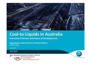 Coal-To-Liquids in Australia