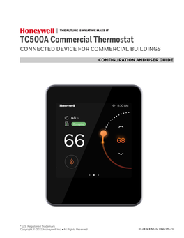 TC500A Commercial Thermostat User Guide