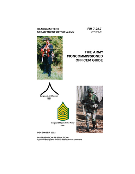 FM 7-22.7: the Army Non-Commissioned Officer Guide